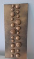 Modernes 3D Wandbild, abstrakte Wanddeco Gold-Schwarz