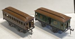 Bing Personenwagen + Gepäckwagen Spur 0
