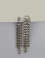 Vintage Strass Ohrringe / Rhinestone Earrings, wahrsch. 80er