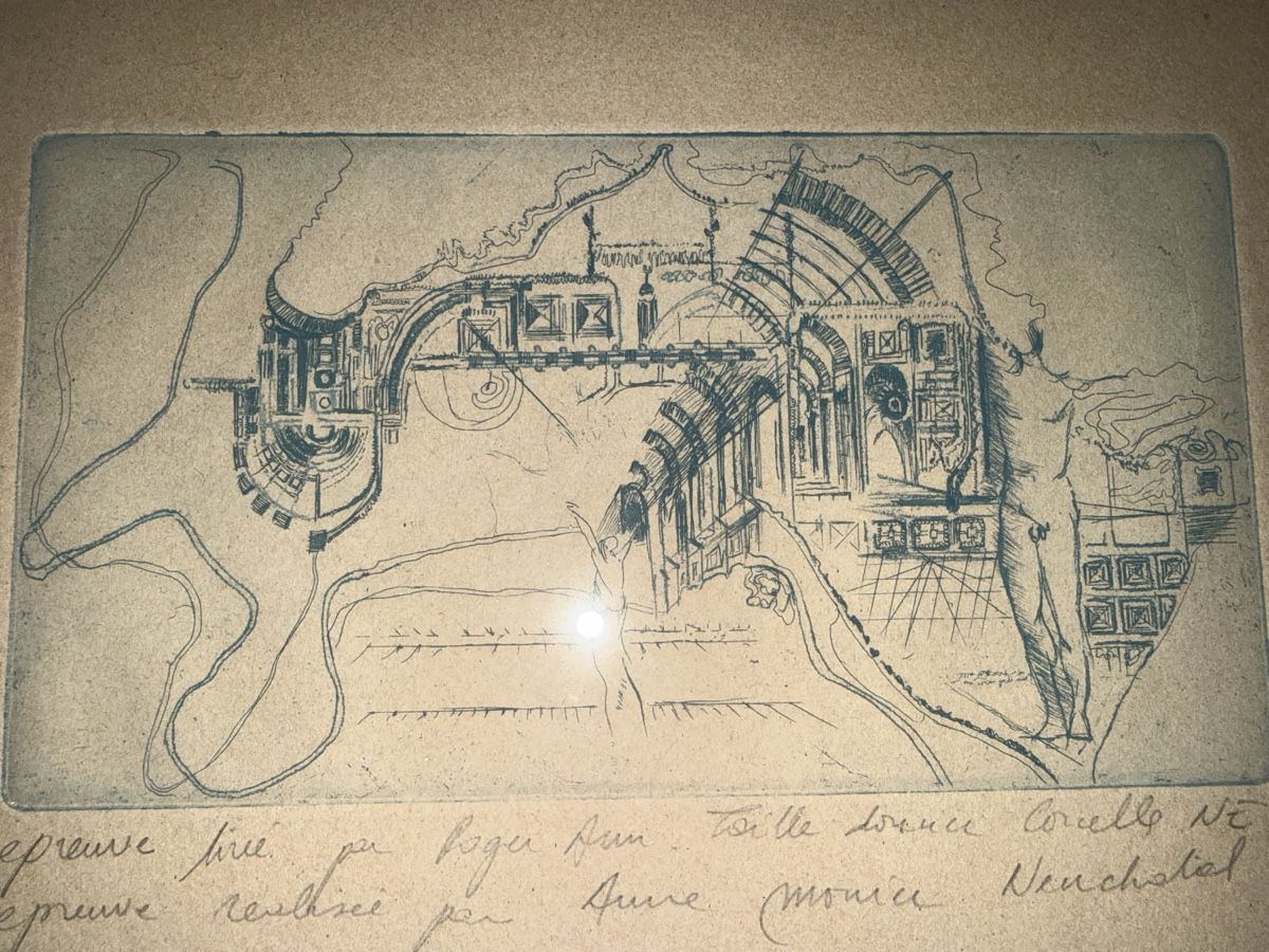 Gemälde: Architectural Fantasy Composition, framed in Ascona, Switze – Gebraucht aus Cevio von BiadiciT