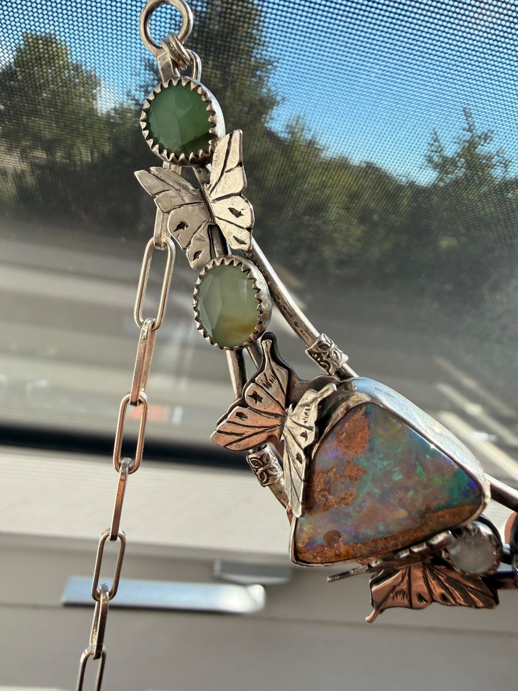 Ketten: Silber Collier mit Australischem Pipe Opal – Neu (gemäss Beschreibung) aus Frauenfeld von Scleo 3