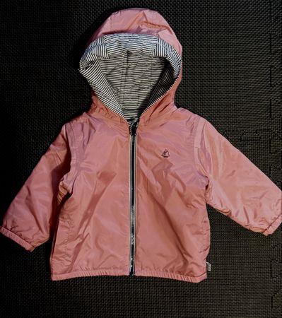 Wie neu | Petit Bateau Babyjacke doppelseitig rosa/gestreift