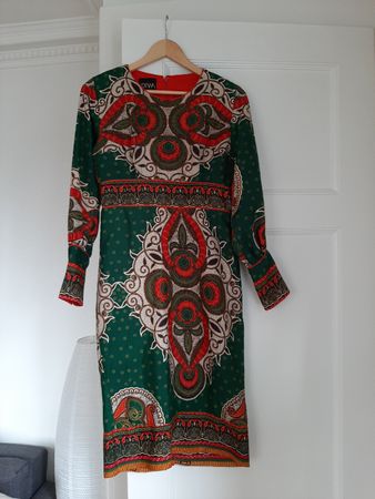 Magnifique robe en wax verte T38