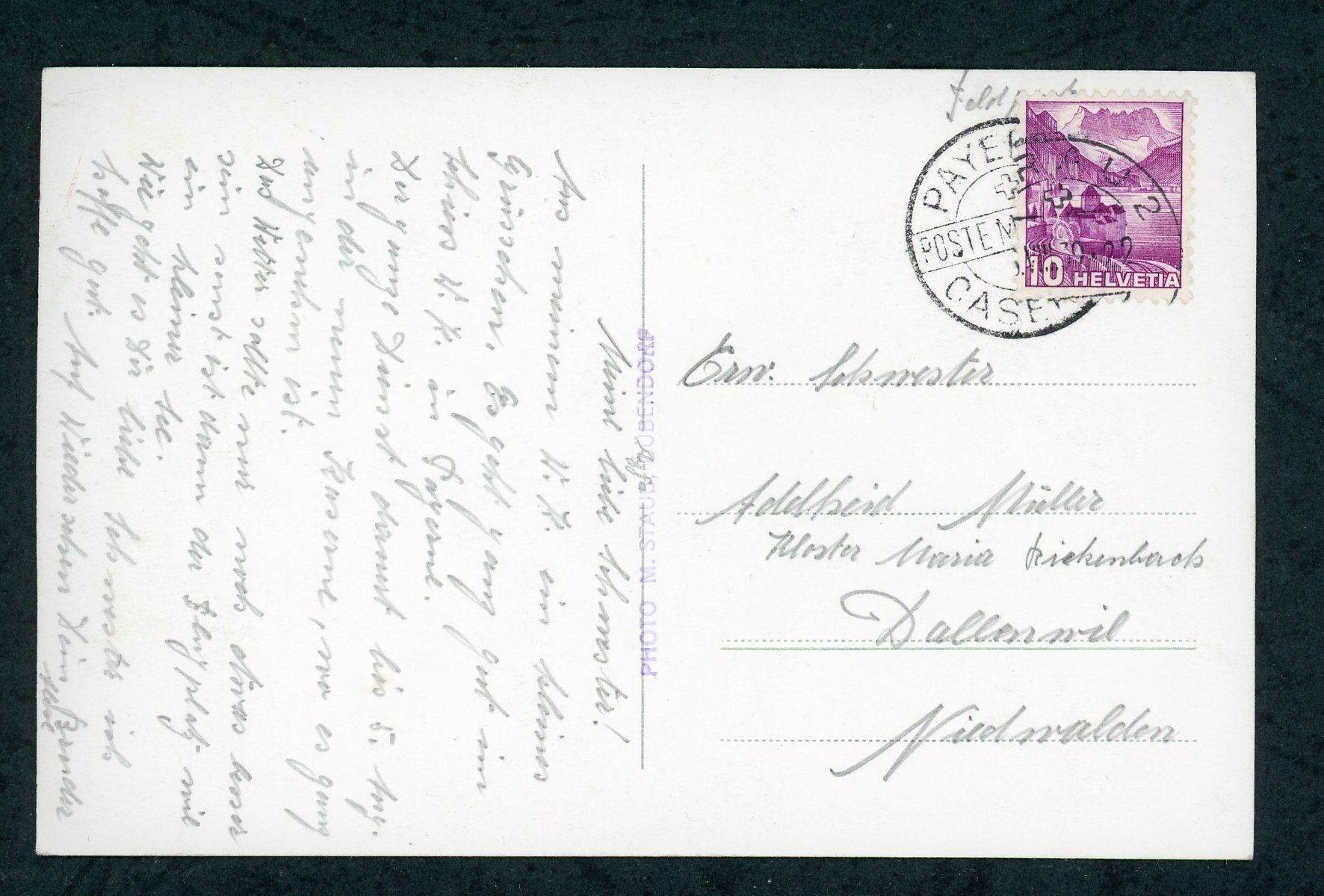 Cartoline postali: Payerne, La Caserne – Usato da Opfikon venduto da webstar30 3