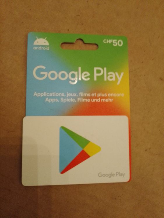 Google Play Card Kaufen auf Ricardo