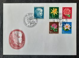 10-27-3 Enveloppe Timbrée Pro Juventute  FDC 01.12.64