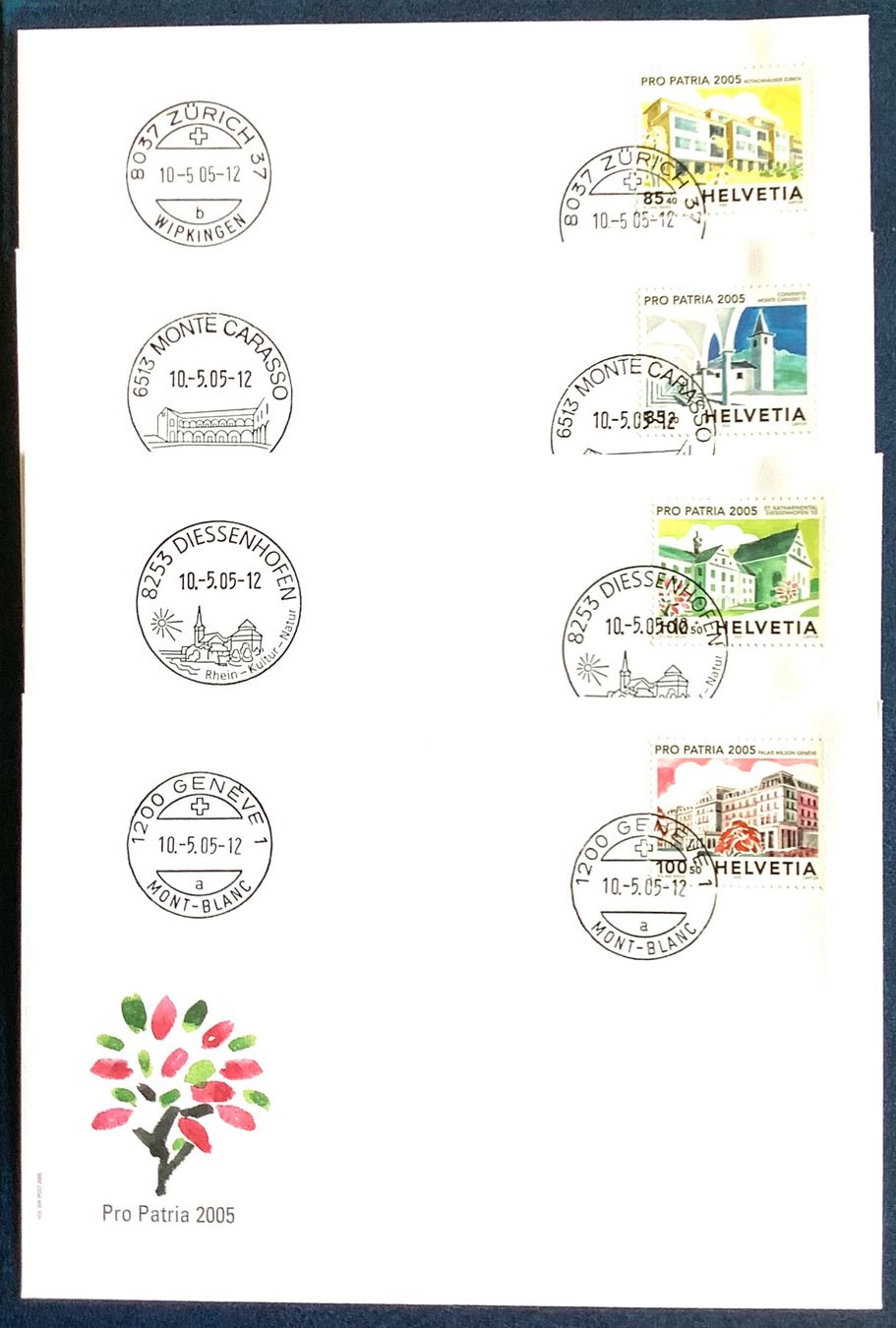 Tutti i francobolli: 2005 - FDC Pro Patria mit Ortstempel – Nuovo (secondo la descrizione) da Liestal venduto da Skunk02 1