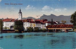 Olten, Blick auf die Altstadt, gelaufen 1917