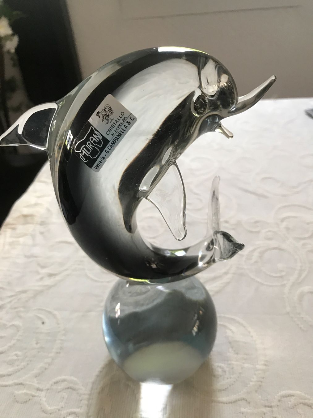 Murano Statuette: Murano Glas-Delphin – Usato da Wettingen venduto da Andres54