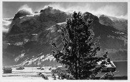 Lenk BE Alpenpanorama Winter Dorf