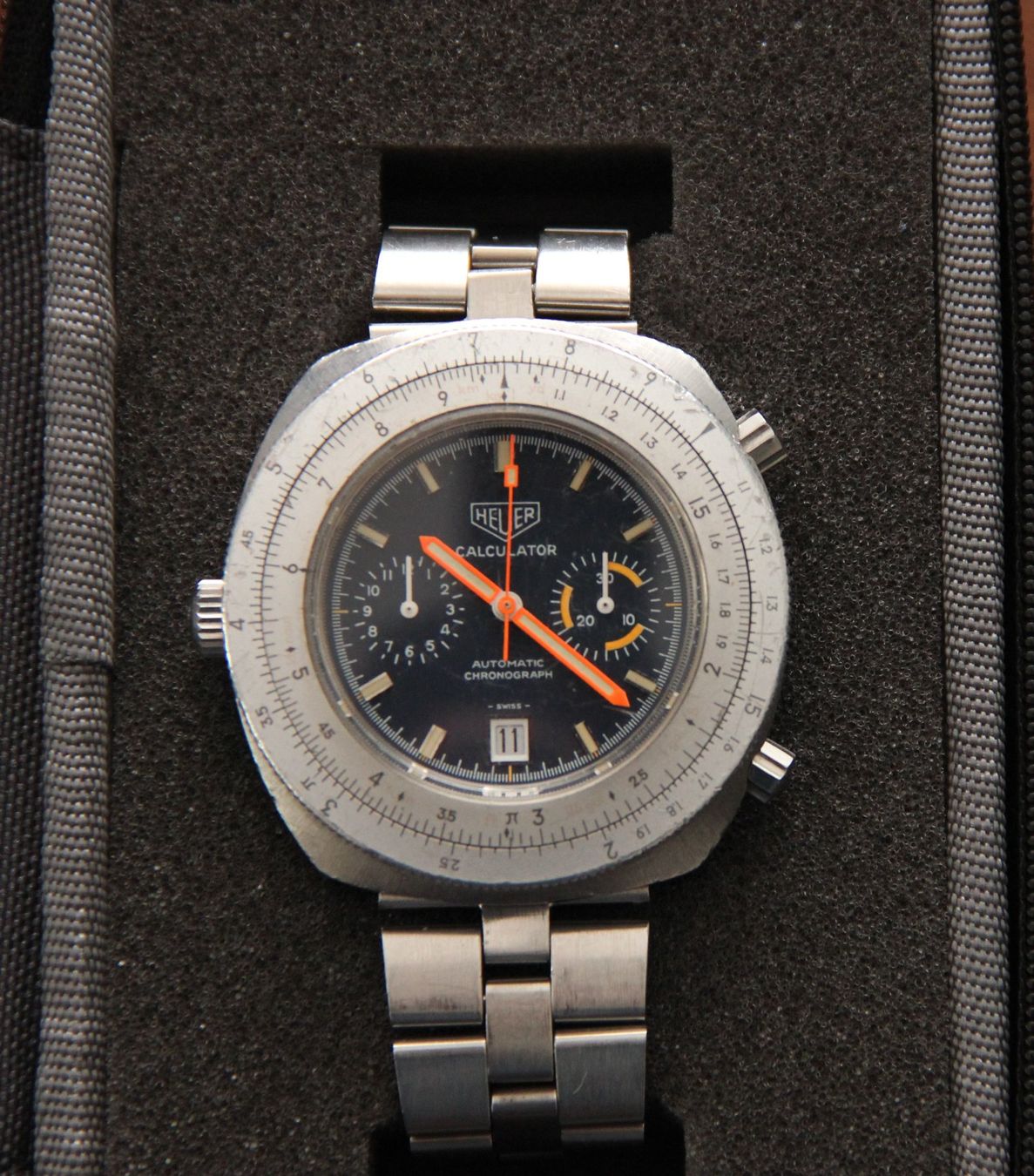 Tag Heuer Orologi: Heuer Calculator ca 1972 – Usato da Thun venduto da zopfschweiz