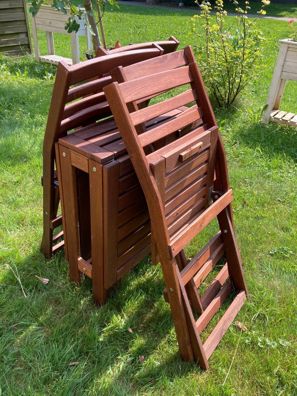 Gartentisch klappbar und 4 Stühle (IKEA) (Gebraucht) in Obernau für CHF 75 – nur Abholung auf Ricardo kaufen