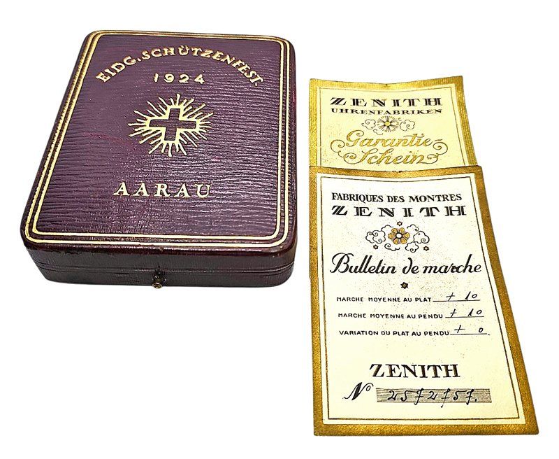 Zenith Uhren: Schützen Taschenuhr Silber ZENITH "1924" – Gebraucht aus Zug von urzeit 6