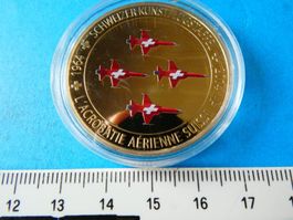 vergoldete Medaille PP, Schweizer Kunstflugstaffel