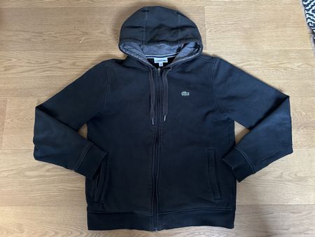 Lacoste Sport Kapuzenhoodie / Pullover schwarz Gr. M