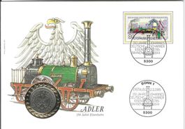 Numisbrief 1985, 150 Jahre Eisenbahn