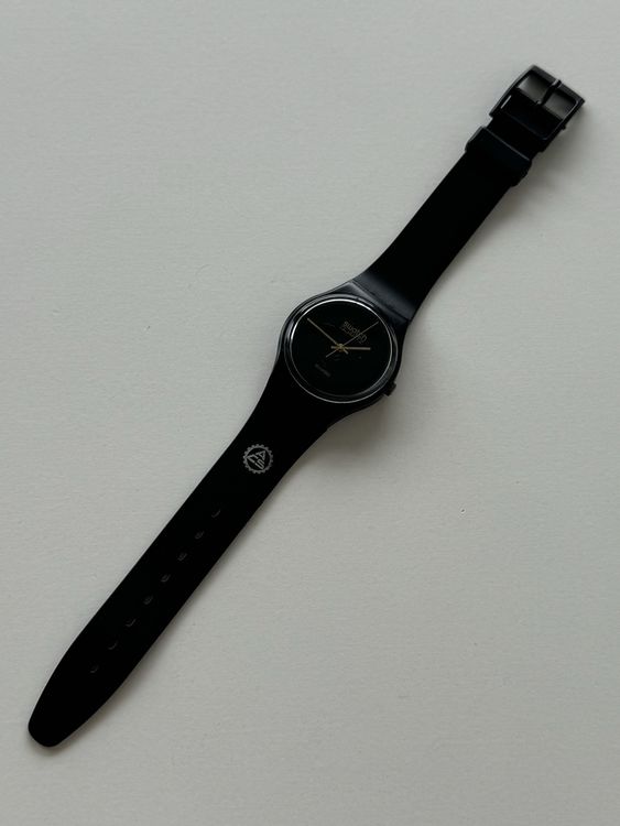 Swatch Uhr, schwarz, Unisex 5
