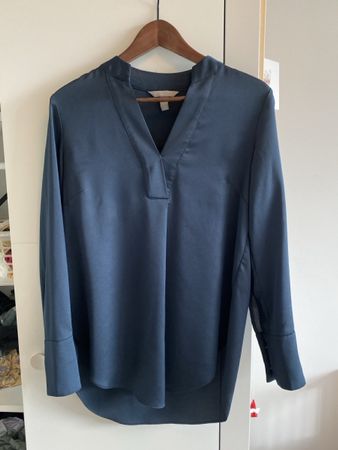 Schlupfbluse blau Gr. 34, eher Gr. 36