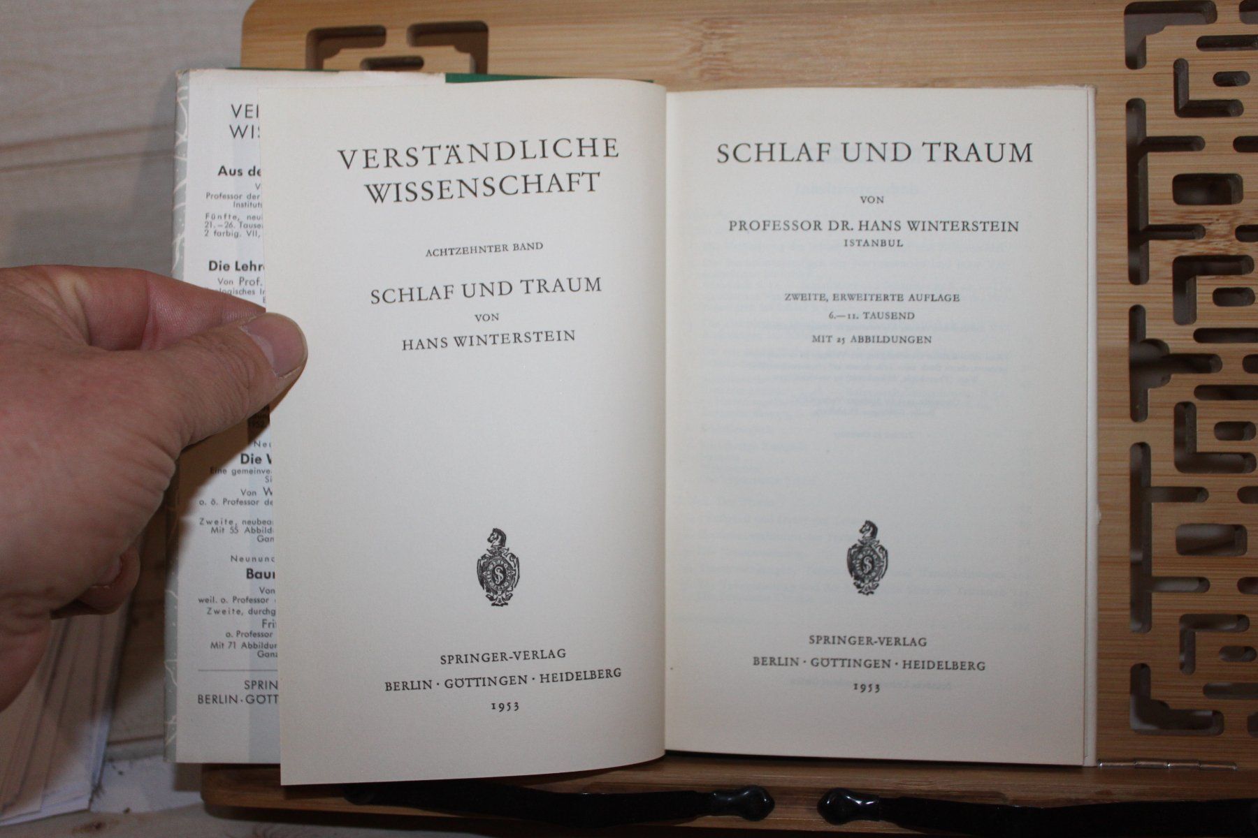 Libri: Schlaf und Traum - Verständliche Wissenschaft -H.Winterstein – Usato da Urdorf venduto da Buchprofi 1