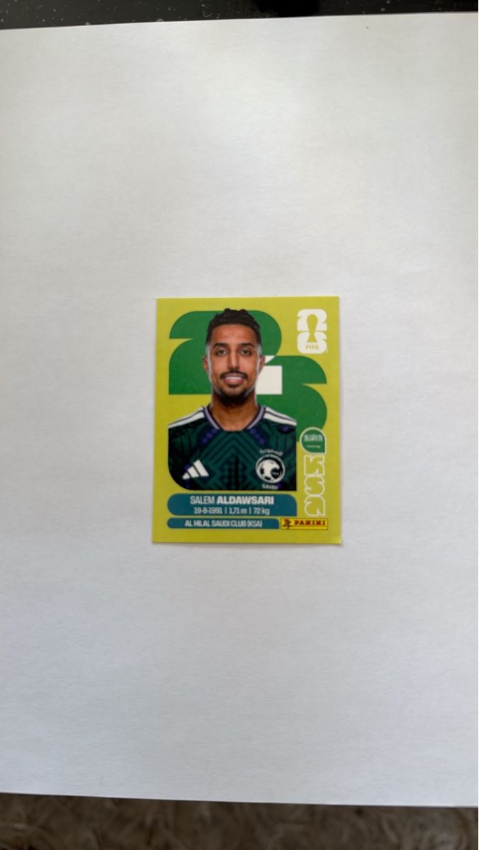 Panini Cartes à collectionner: Salem Aldawsari KSA 16 – Neuf (Voir description) à Zürich par Maeckes