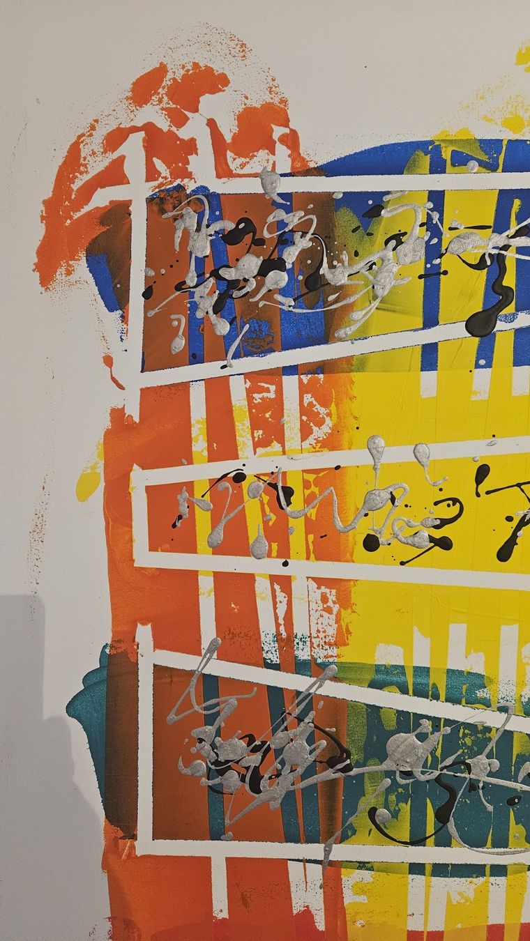 Dipinti: Tableau abstrait moderne coloré – Nuovo (secondo la descrizione) da Le Locle venduto da fab_c9hh 3