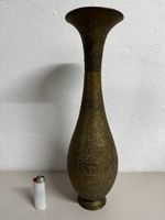 Orientalische Messing Vase floral verziert 39cm Höhe Vintage