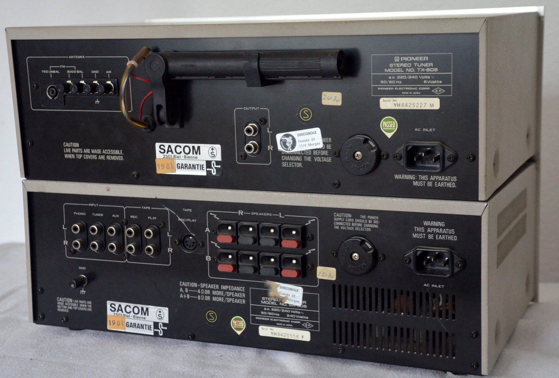 Pioneer Amplificatori: Pioneer Stereo Tuner TX-606 - Aplifier SA-506 – Difettoso da Collonges venduto da arashee 4