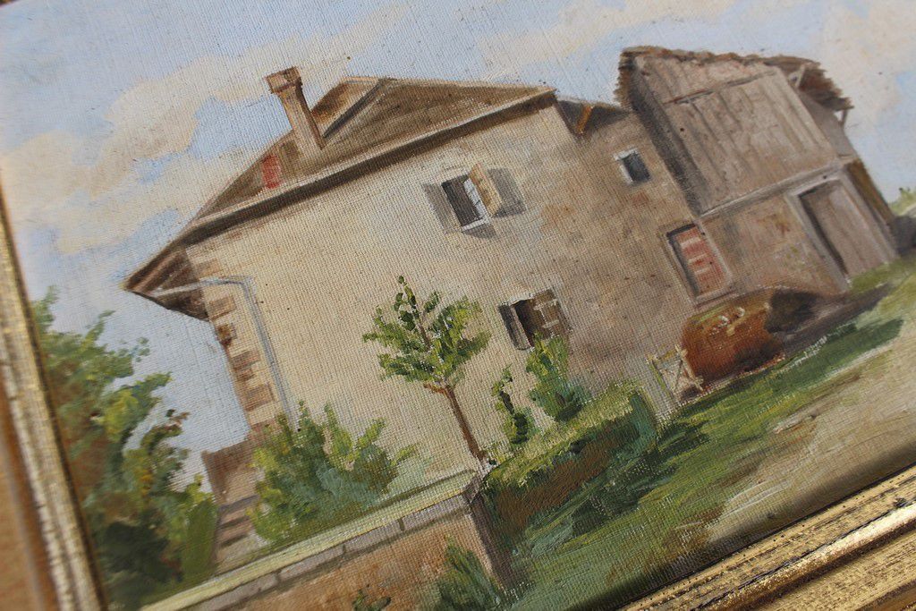 Dipinti: Tableau peinture Beau-lac Suisse – Usato da Vandoeuvres venduto da Dom-Tom 1