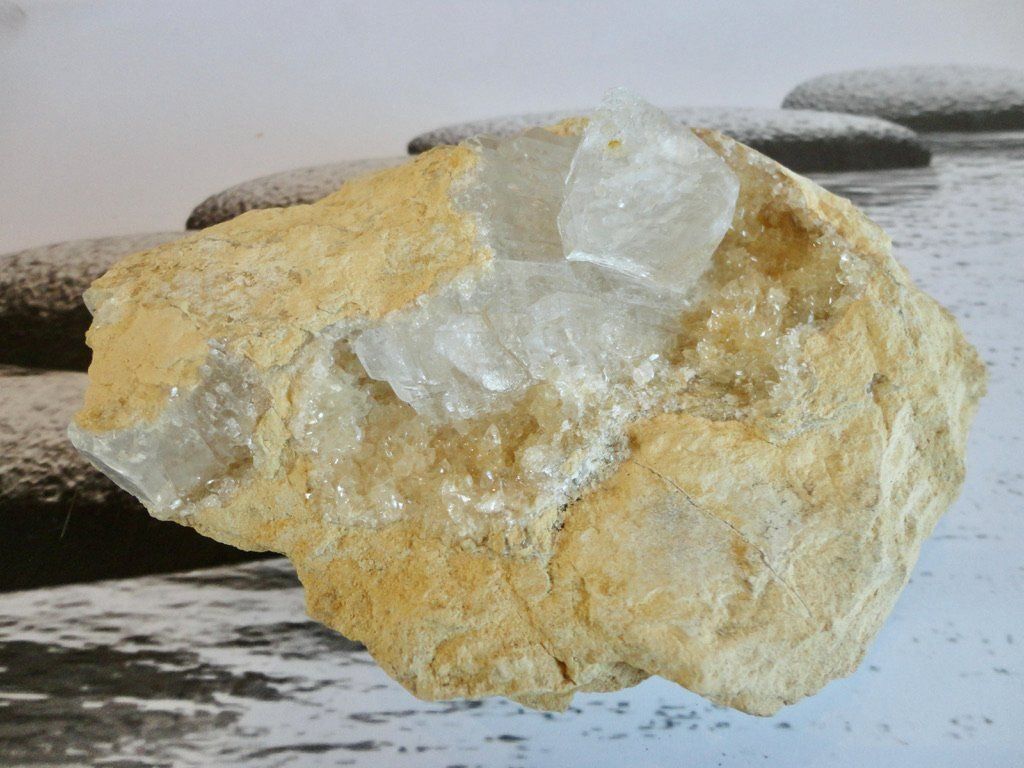 Minerali & Pietre curative: Bergkristall -Gips -  Druse  roh – Nuovo (secondo la descrizione) da Biberist venduto da Steine