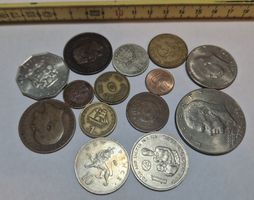 Münzsammlung international 14 Stück gebraucht