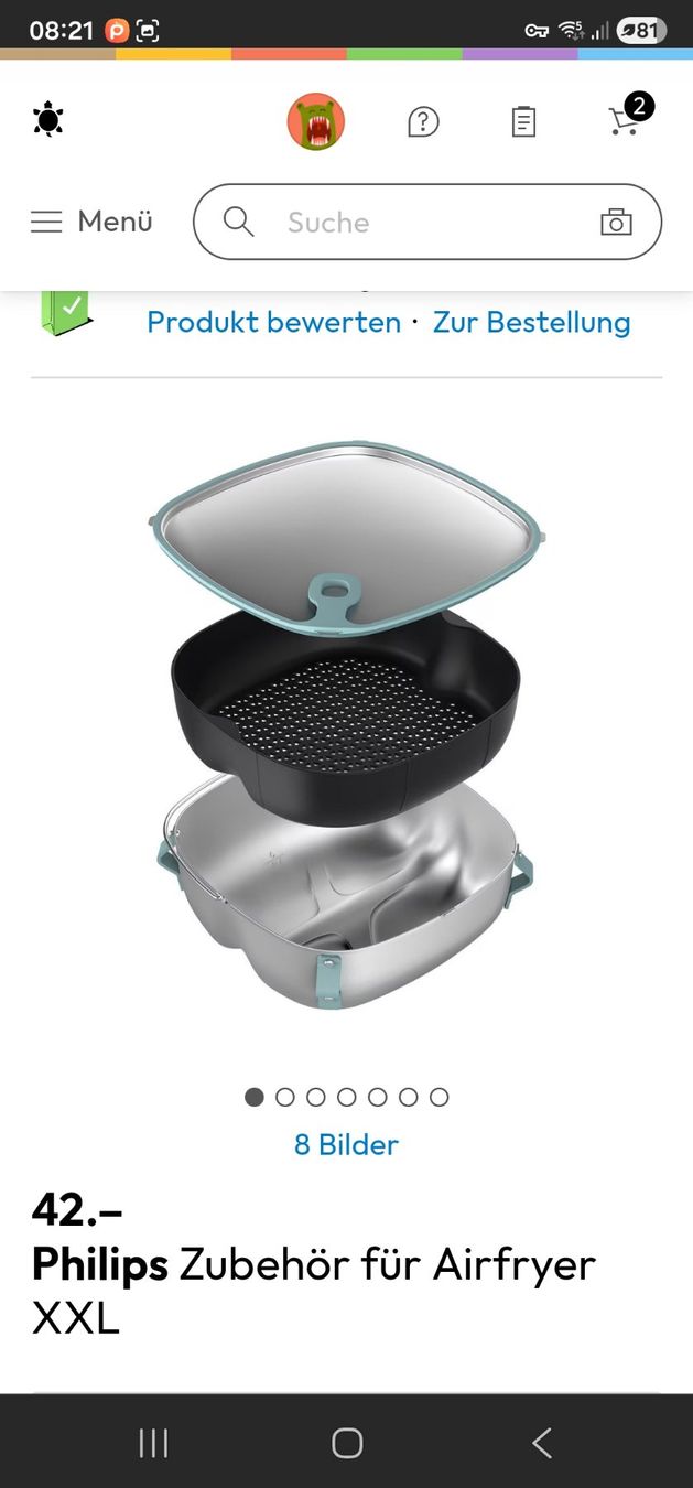 Philips Küchengeräte: Philips Airfryer Stacked Dual NA462/79 – Neu (gemäss Beschreibung) aus Speicher von dtvsw 3