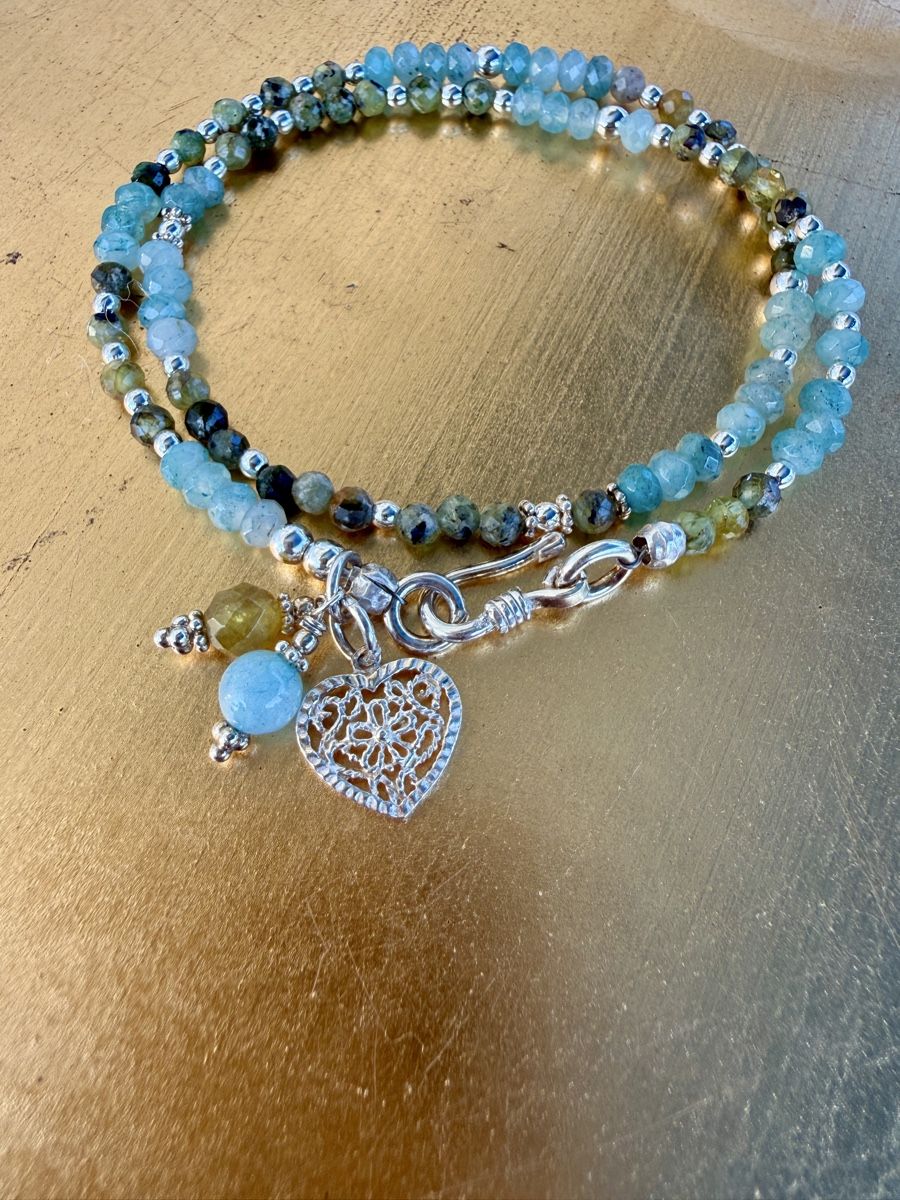Bracciali & Braccialetti: Halbedelsteinarmband mit 925 Silber – Nuovo e nell'imballaggio originale da Maienfeld venduto da Cmicky 2