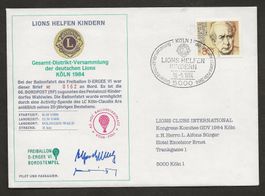 Ballon 1984 Deutschland Köln Solingen-Wald Luftpost
