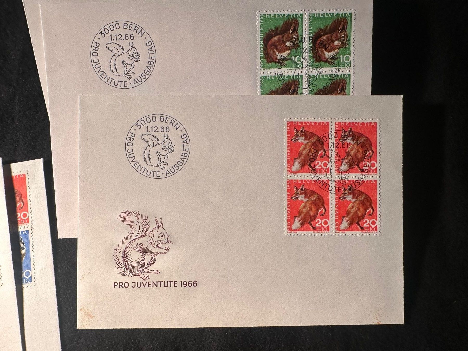 Alle Briefmarken: FDC 1966 Pro Juventute Schweiz Lot – Gebraucht aus Stettfurt von 2442 4