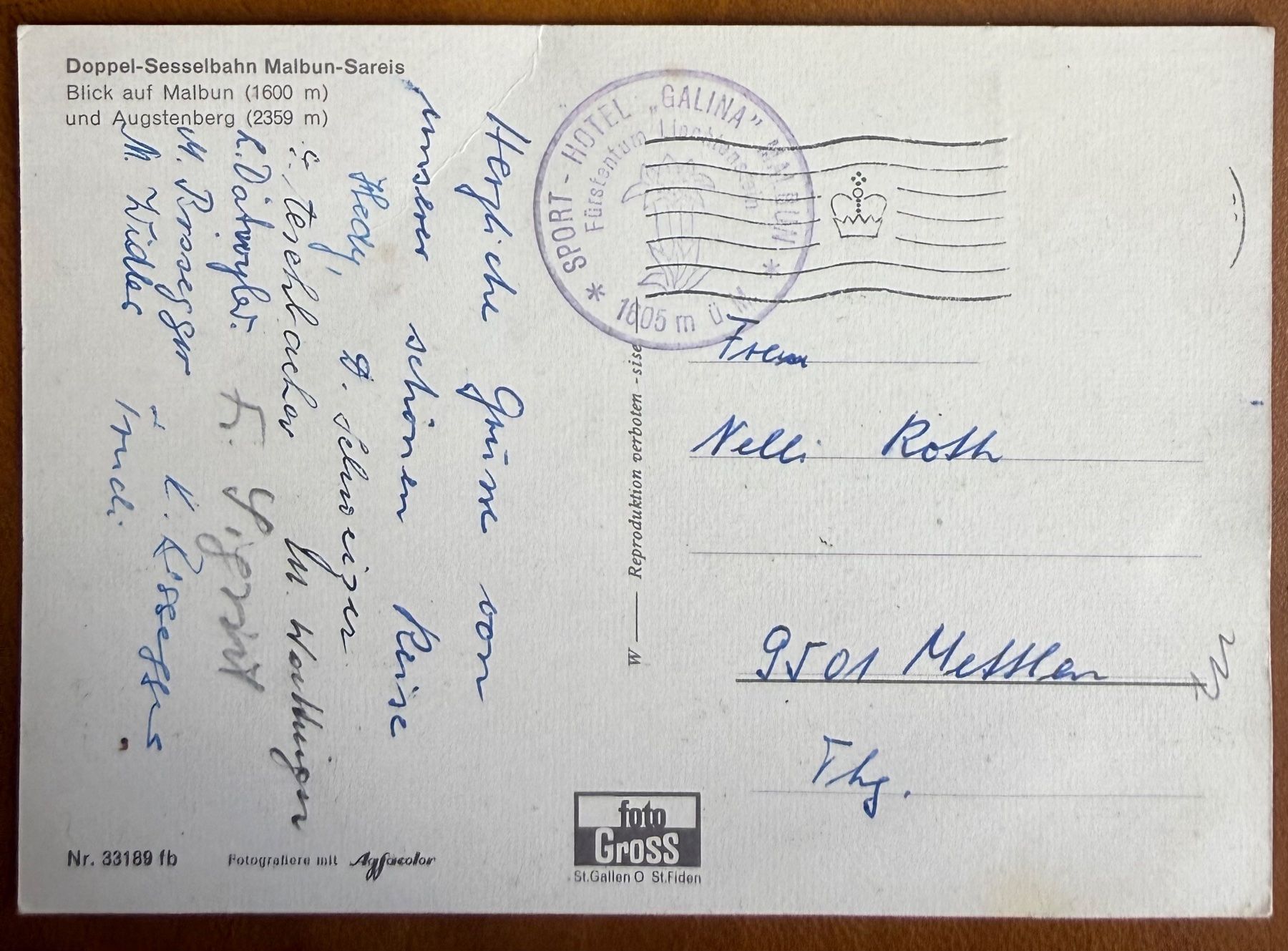 Cartoline postali: Malbun - Sareis - Doppel - Sesselbahn - AK – Usato da Lutry venduto da Ediego 1