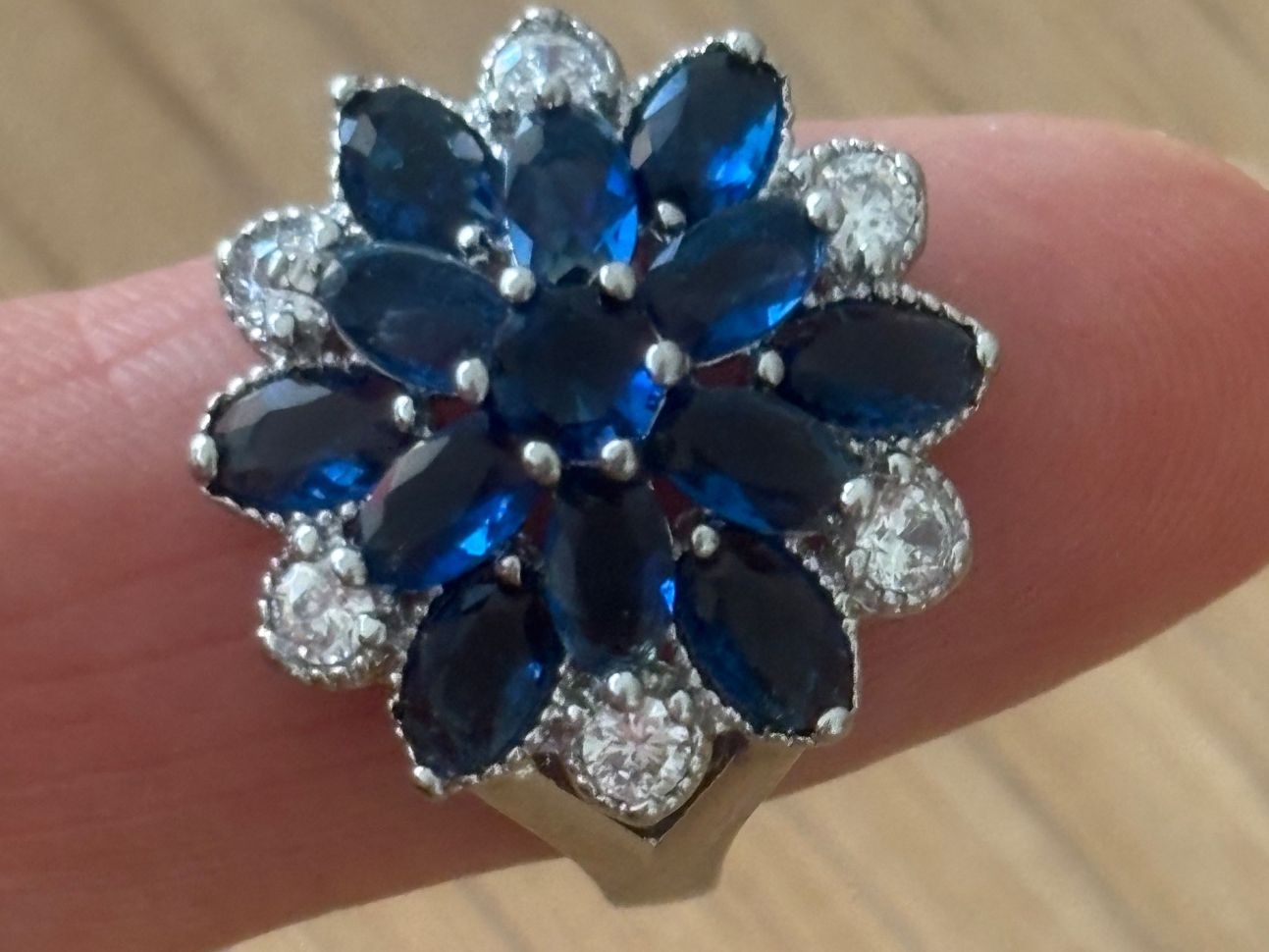 Ringe: Luxus Elegante Gr.17/7 Ring Farbe: Silber /blau – Neu (gemäss Beschreibung) aus Biel-Bienne von Roserosse13 4