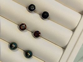 Ohrstecker-Set mit Swarovski-Steinen und Perlen Nr. 12
