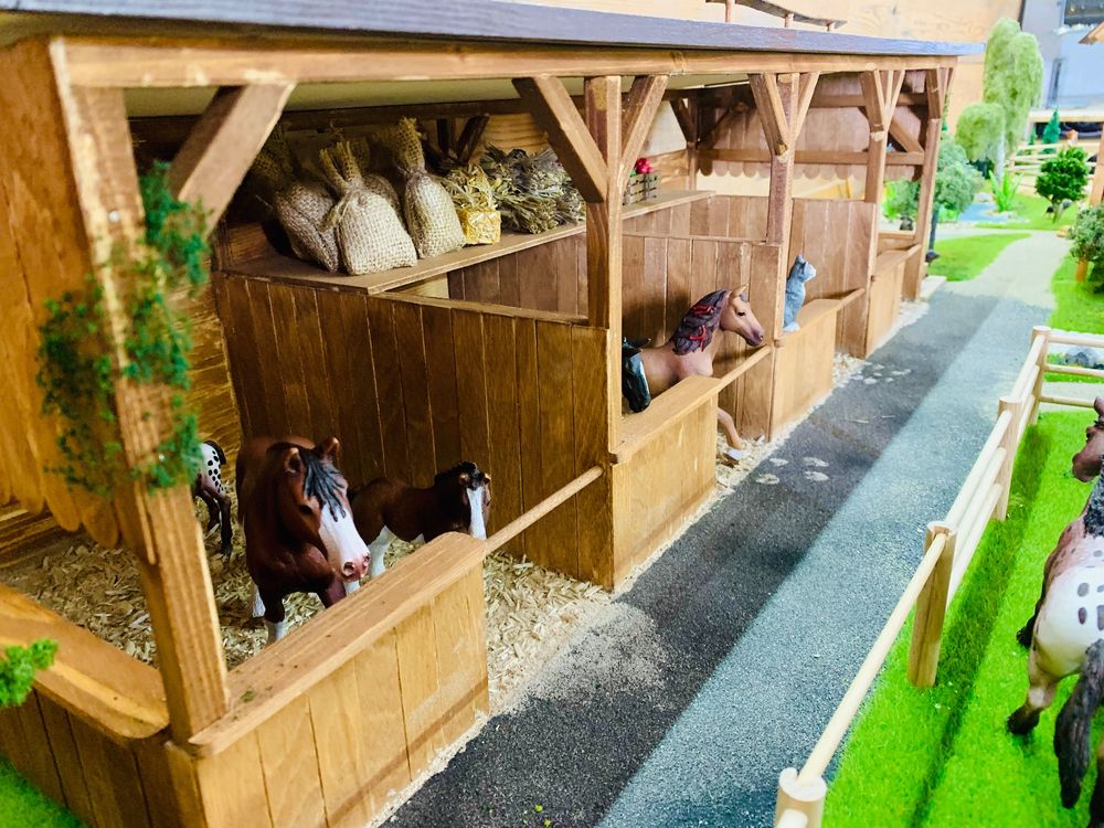  über 100 Schleich Pferde, Tiere mit Pferdehof Ranch Stall (Gebraucht 