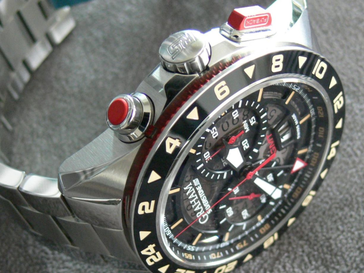 Graham Uhren: Graham Silverstone RS GMT Limited big date flyback 47mm – Gebraucht aus Remigen von Kelias