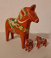 3 Nils Olsson Dalahastar Dala Pferd aus den 60ern, Original