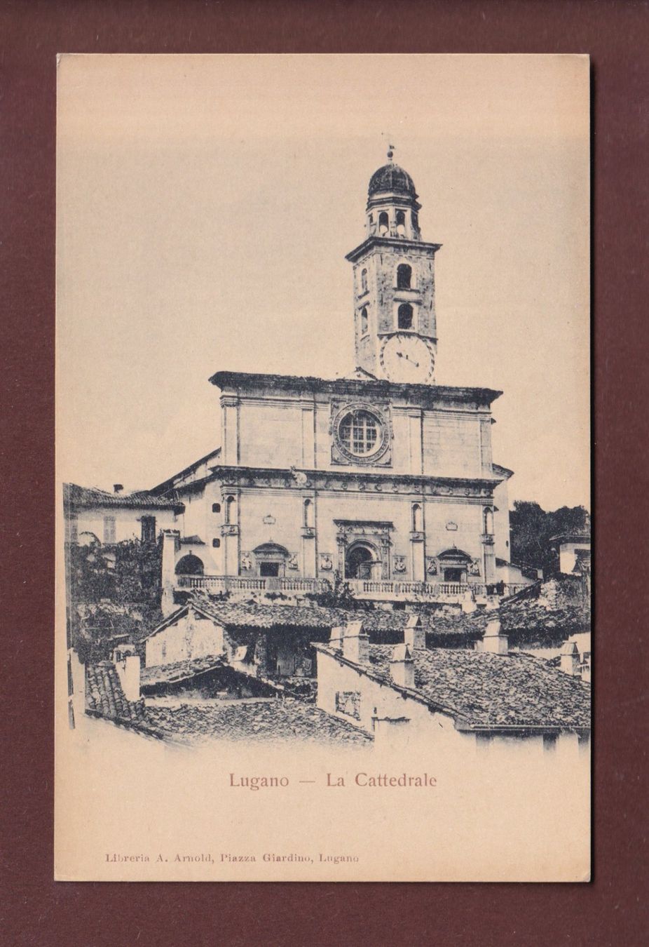 Cartoline postali: LUGANO - La Cattedrale – Usato da Pully venduto da nicecards