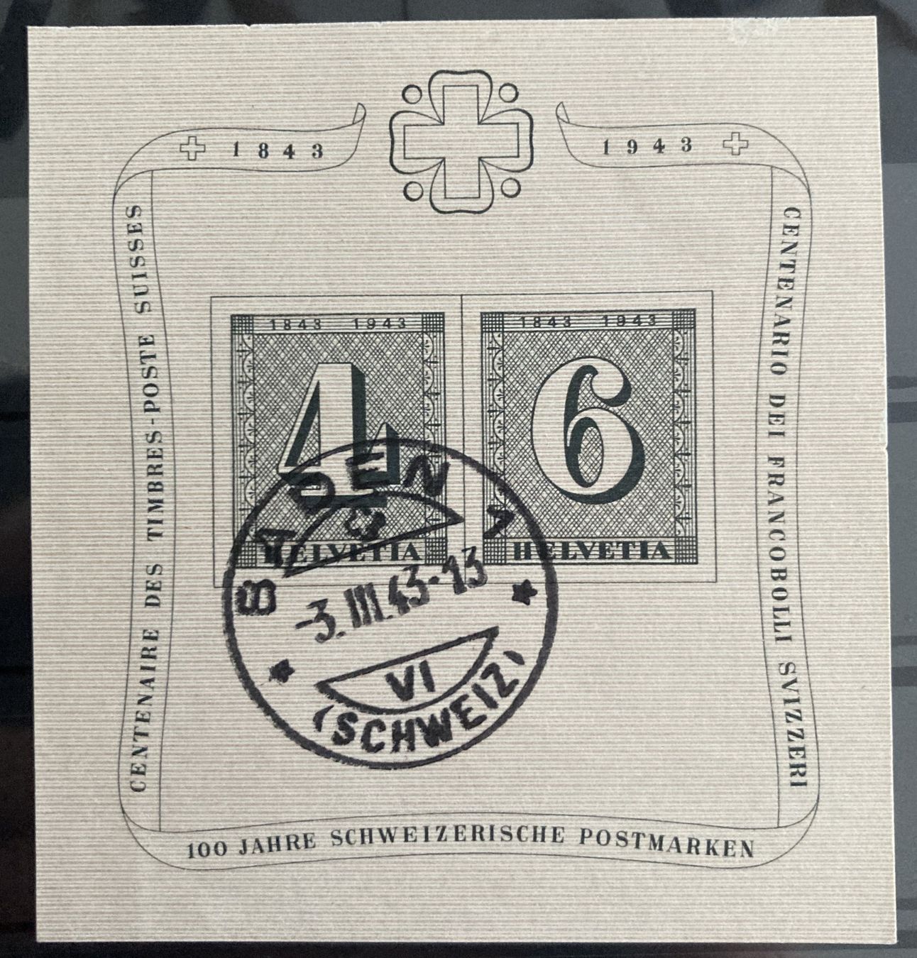 Tutti i francobolli: Postmarken-Block 1943 W14 gestempelt, SBK 90 Fr. – Usato da Flawil venduto da Furti