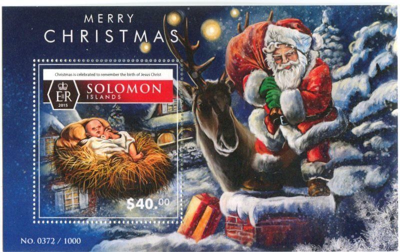 Tutti i francobolli: Block "Weihnachtsmann". Salomonen. – Nuovo e nell'imballaggio originale da Basel venduto da Butsch5