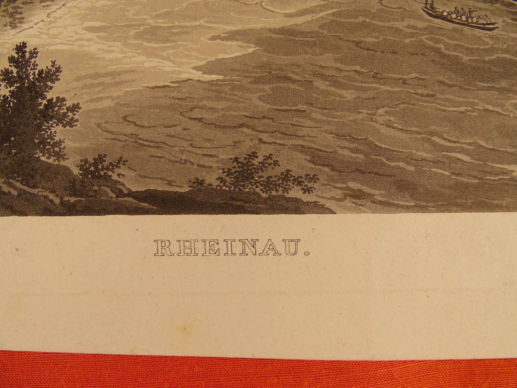 Incisioni: RHEINAU, AQUATINTA 1845 – Usato da Grüningen venduto da Kartensammler 4