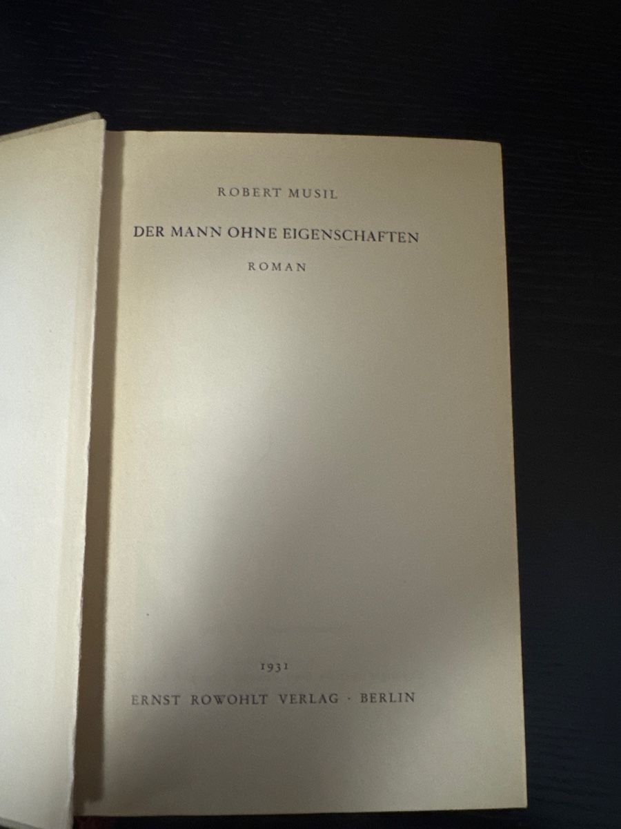 Bücher: Robert Musil, Der Mann ohne Eigenschaften, 1931 – Gebraucht aus Zürich von 2013tg 5
