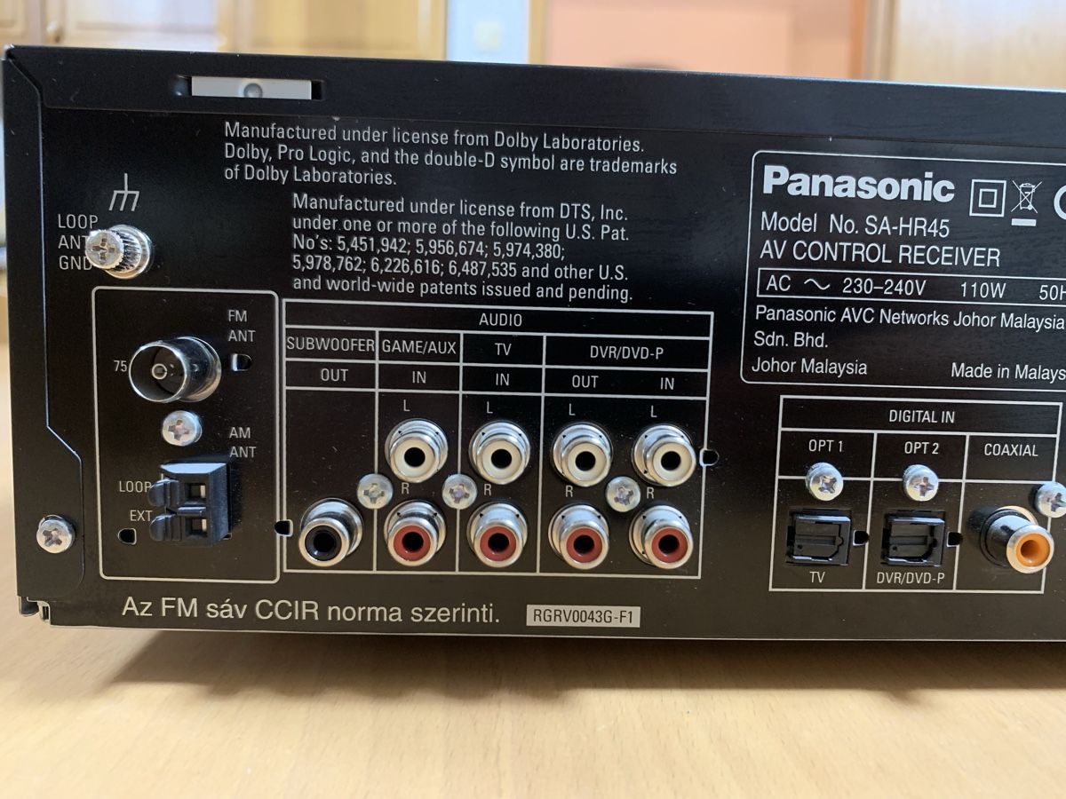 Panasonic Ricevitori: Receiver Panasonic SA-HR45 – Usato da Igis venduto da Andrea01022 3