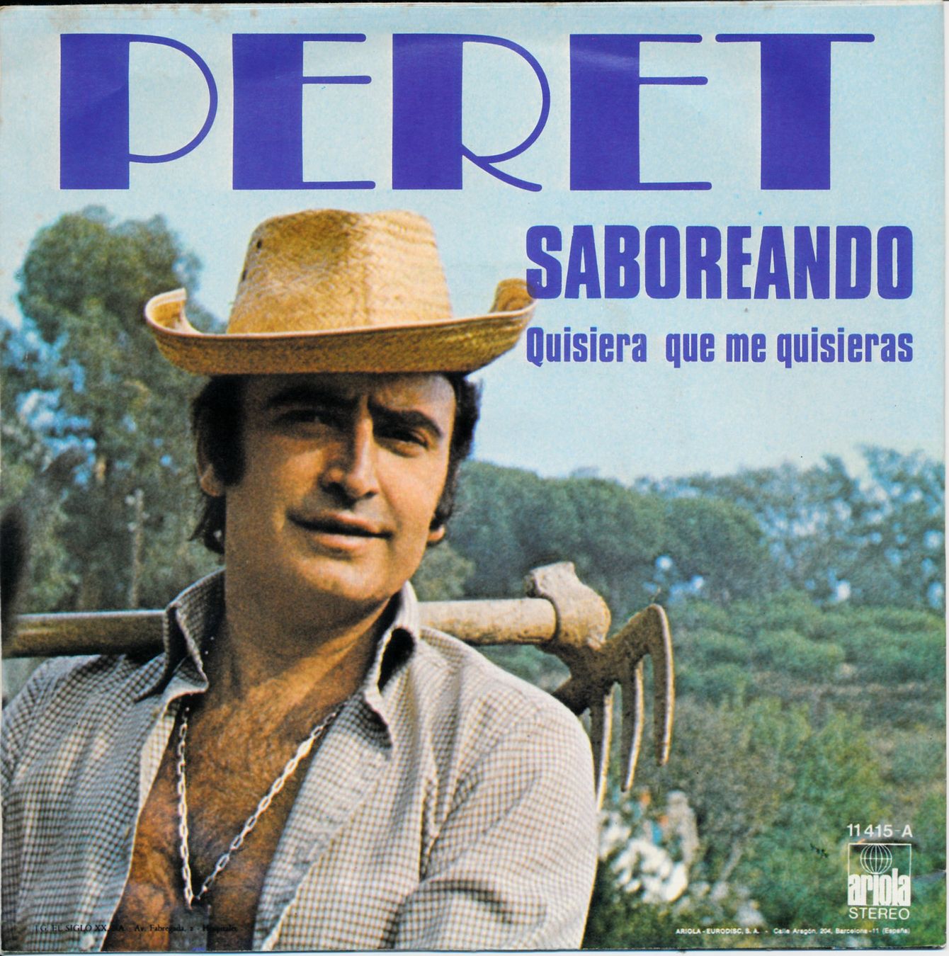 Dischi in vinile: PERET - SABOREANDO (7'' Vinyl Single VG+) – Usato da Hedingen venduto da Studers 1