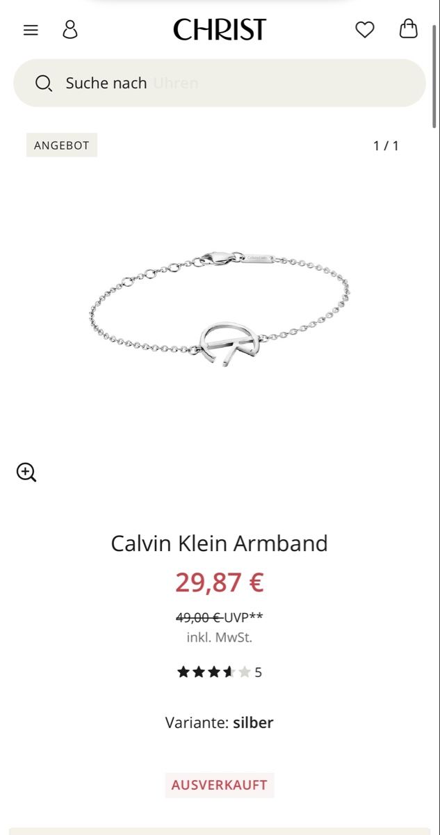 Calvin Klein Armbänder & -reifen: Calvin Klein Armband – Gebraucht aus Domat/Ems von eft_2k98 1