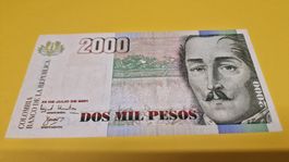 2000 Pesos Kolumbien Banknote 2001