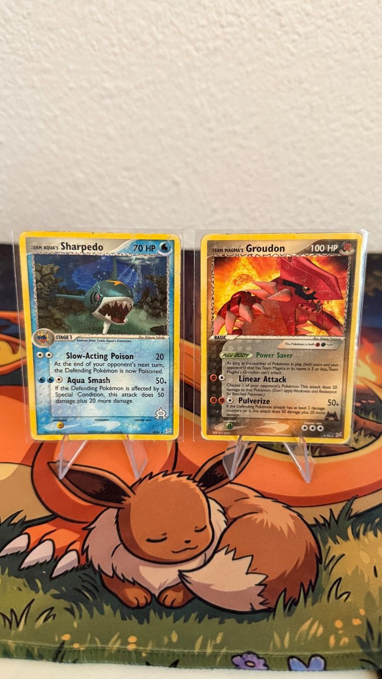 Pokémon Sammelbilder & Trading cards: 2004 Pokemon Sharpedo & Groudon EN – Gebraucht aus Dübendorf von Simplysimi